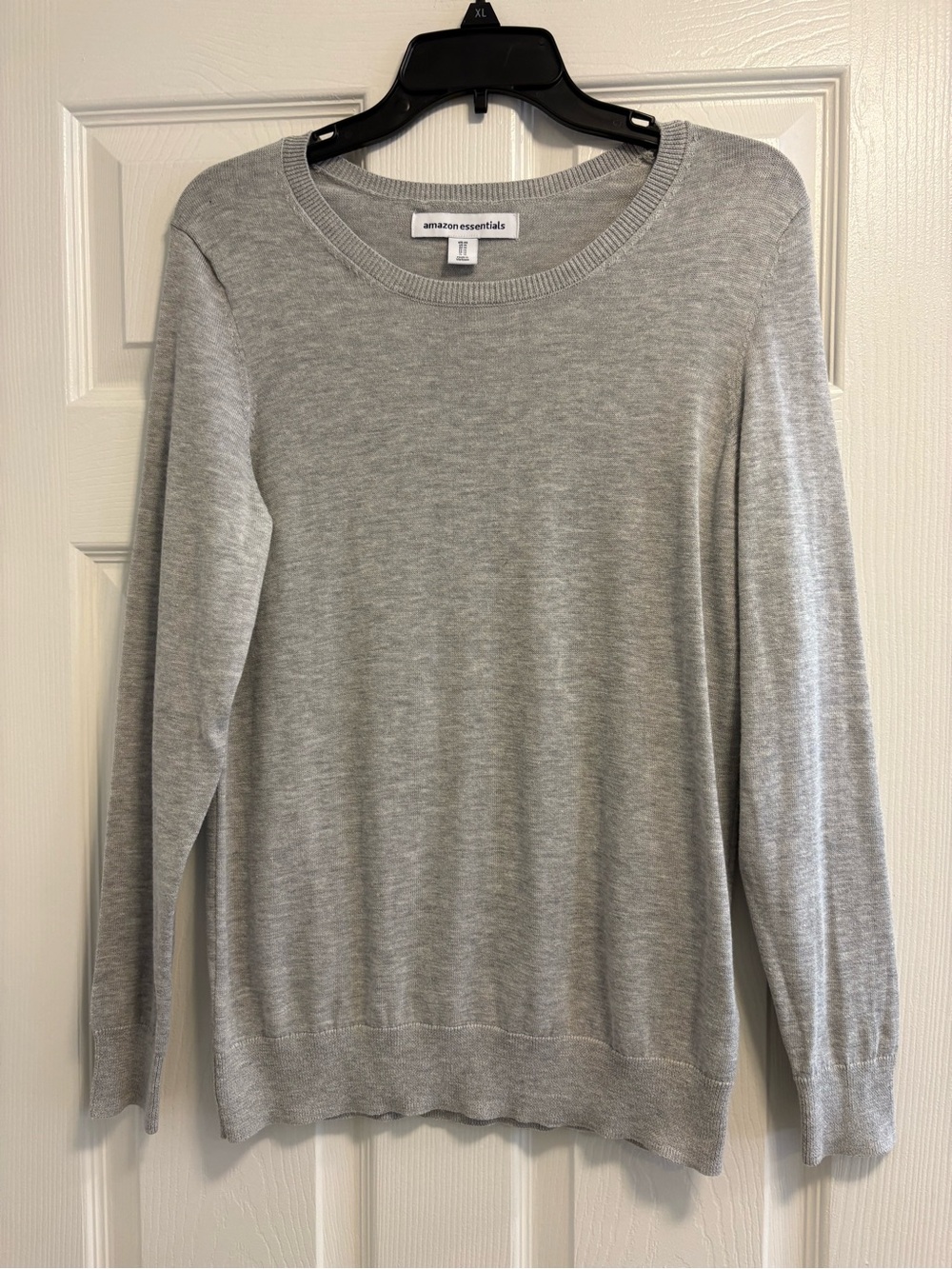 Amazon Essentials Light Gray Crewneck Sweater size medium women’s